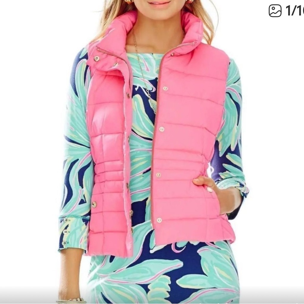 Lilly Pulitzer Pink Puffer Vest